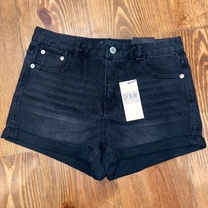 Black Denim Shorts